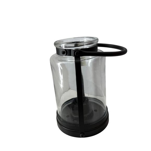 Yankee Candle Tea Light Votive Candle Lantern Glass Black Logo Lantern - Picture 4 of 7